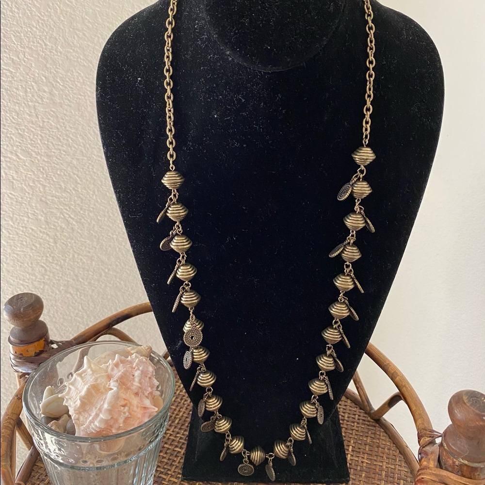 Nordstrom Bronze Multiple Drop Statement Necklace - image 5